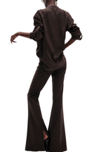 Braune Reversbluse von Lyra