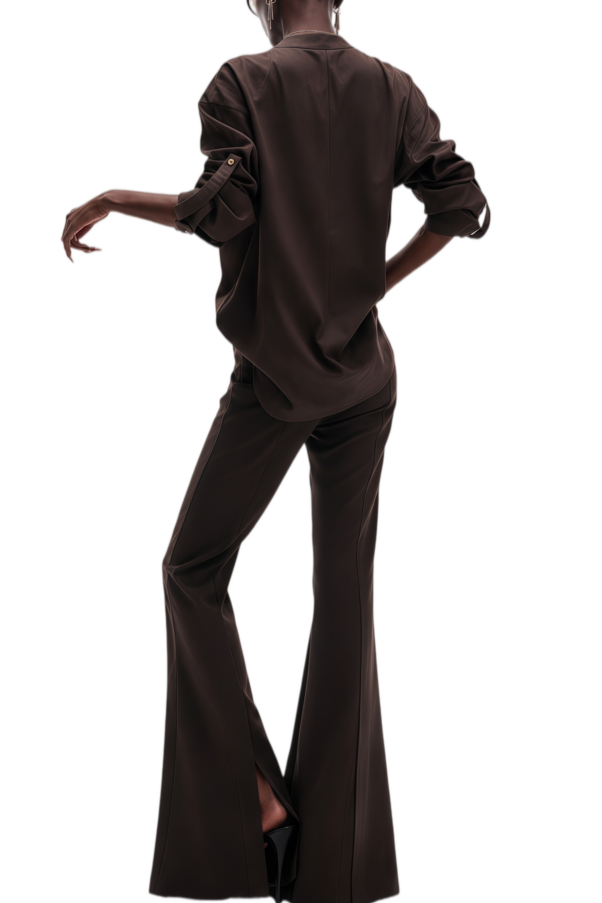Braune Reversbluse von Lyra