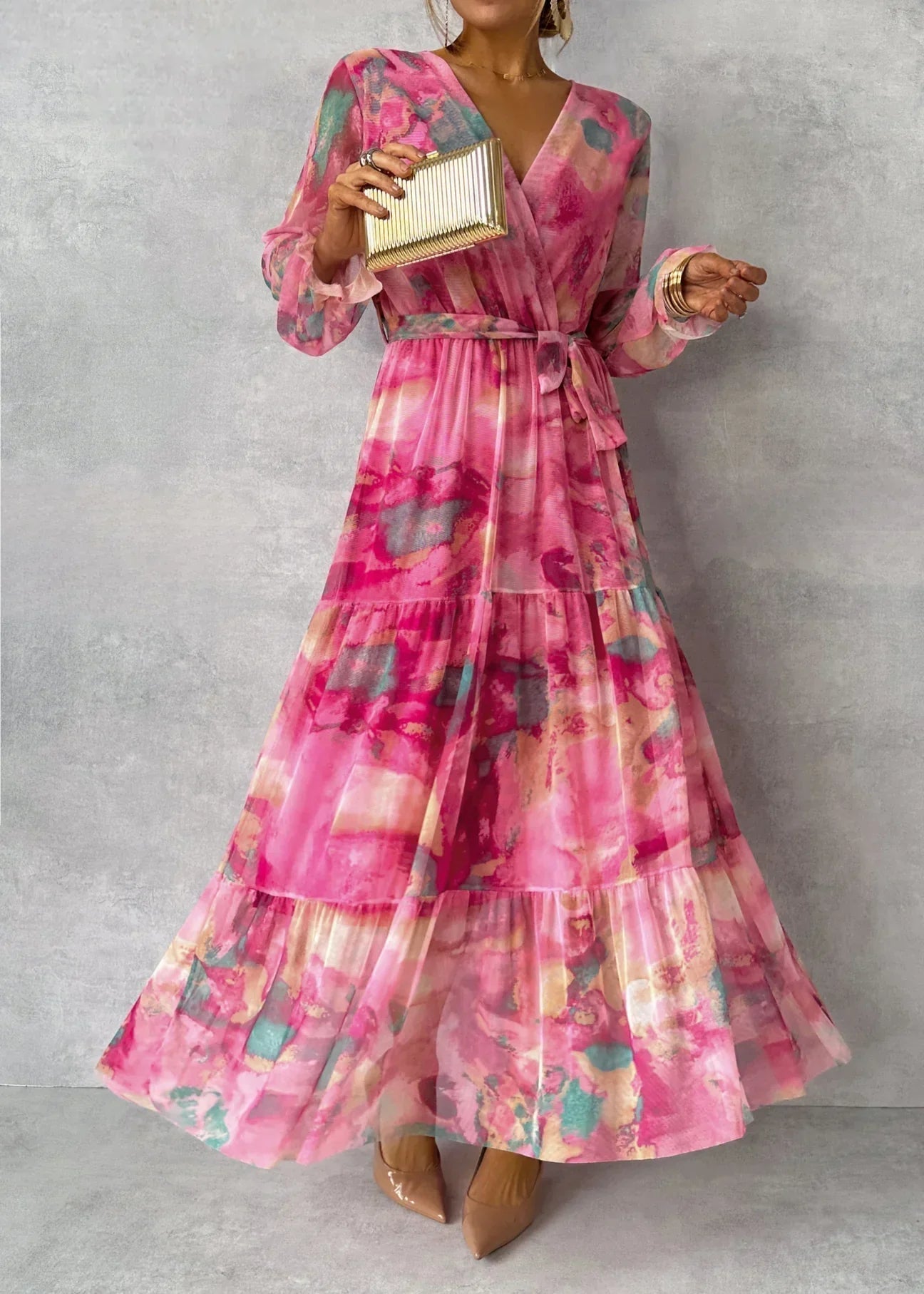 Hazel | Floral Pattern Wrap Dress