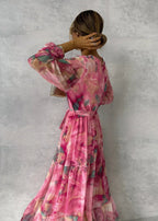 Hazel | Floral Pattern Wrap Dress