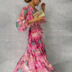 Hazel | Floral Pattern Wrap Dress