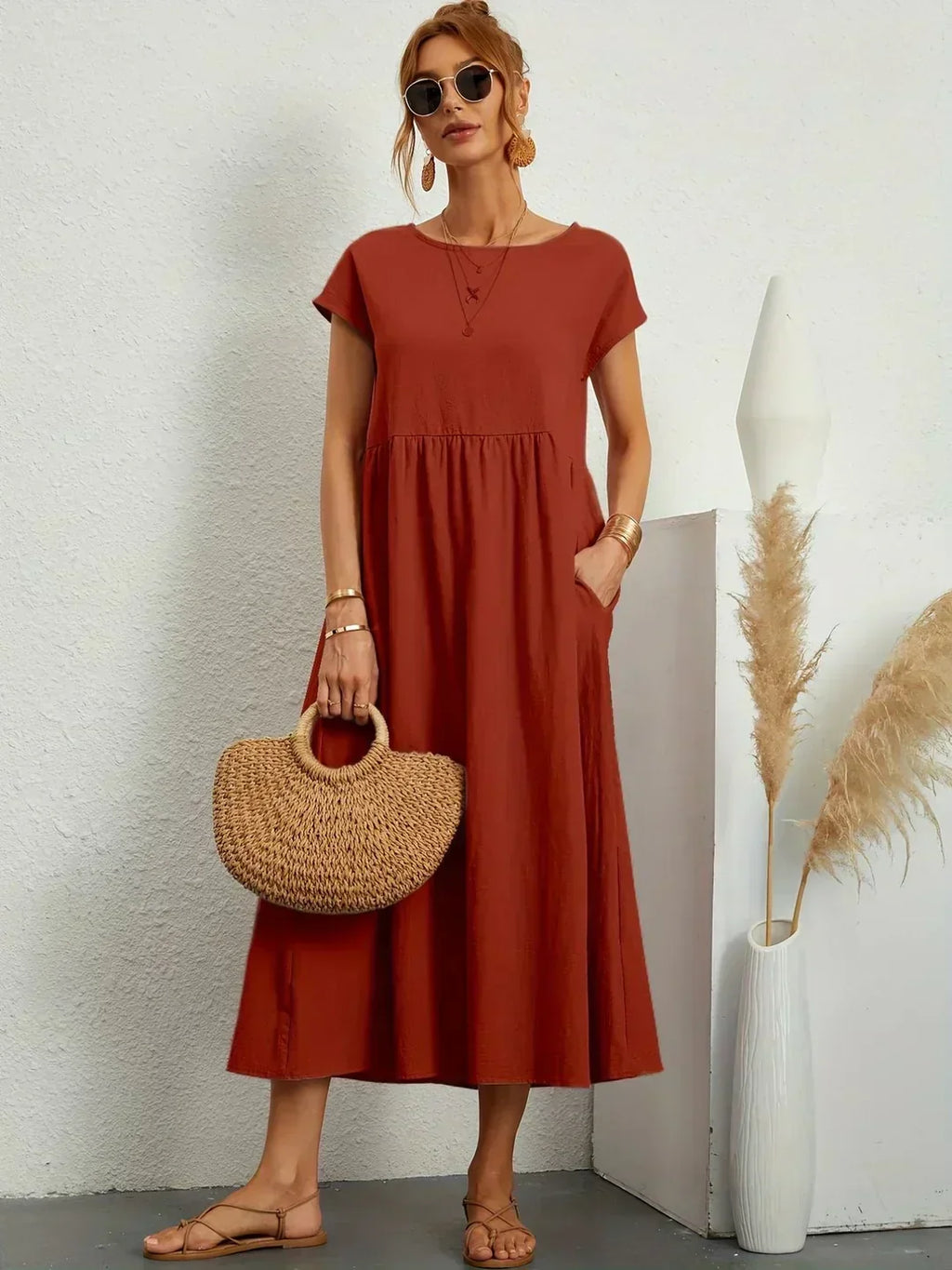 Gabrielle | Zeitloses elegantes Midikleid