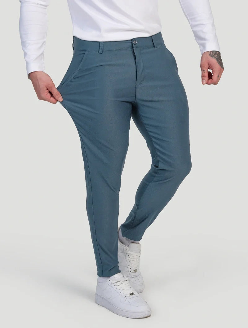 Noa Stretch Trousers - Light Blue