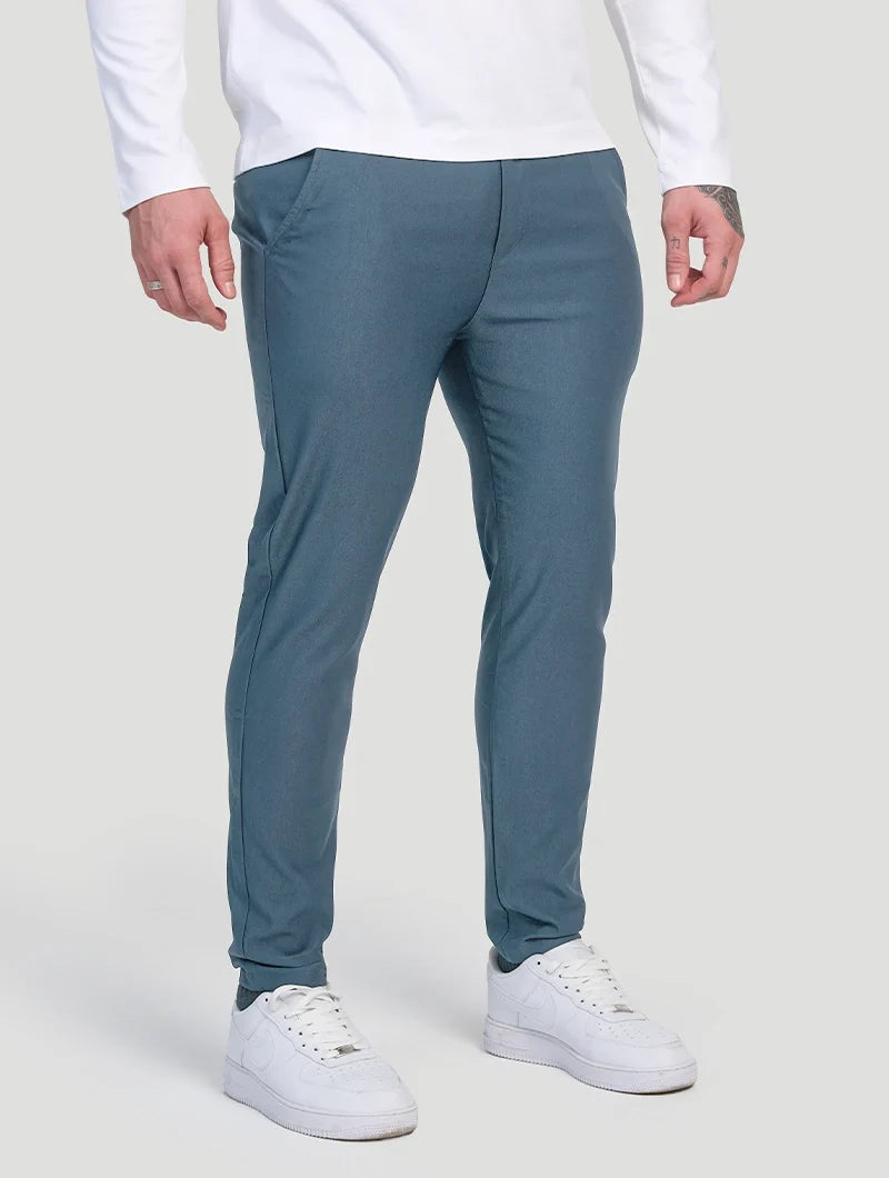 Noa Stretch Trousers - Light Blue
