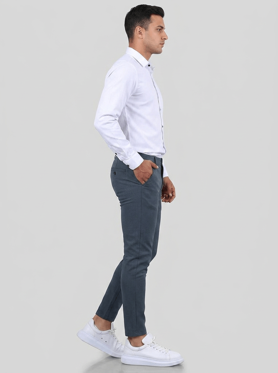 Noa Stretch Pants - Steel Blue
