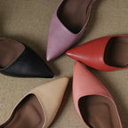 Orlisse Leather Kitten Heel Shoes