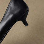 Orlisse Leather Kitten Heel Shoes