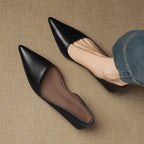 Orlisse Leather Kitten Heel Shoes
