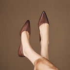 Arla Genuine Leather Ballerina Flats