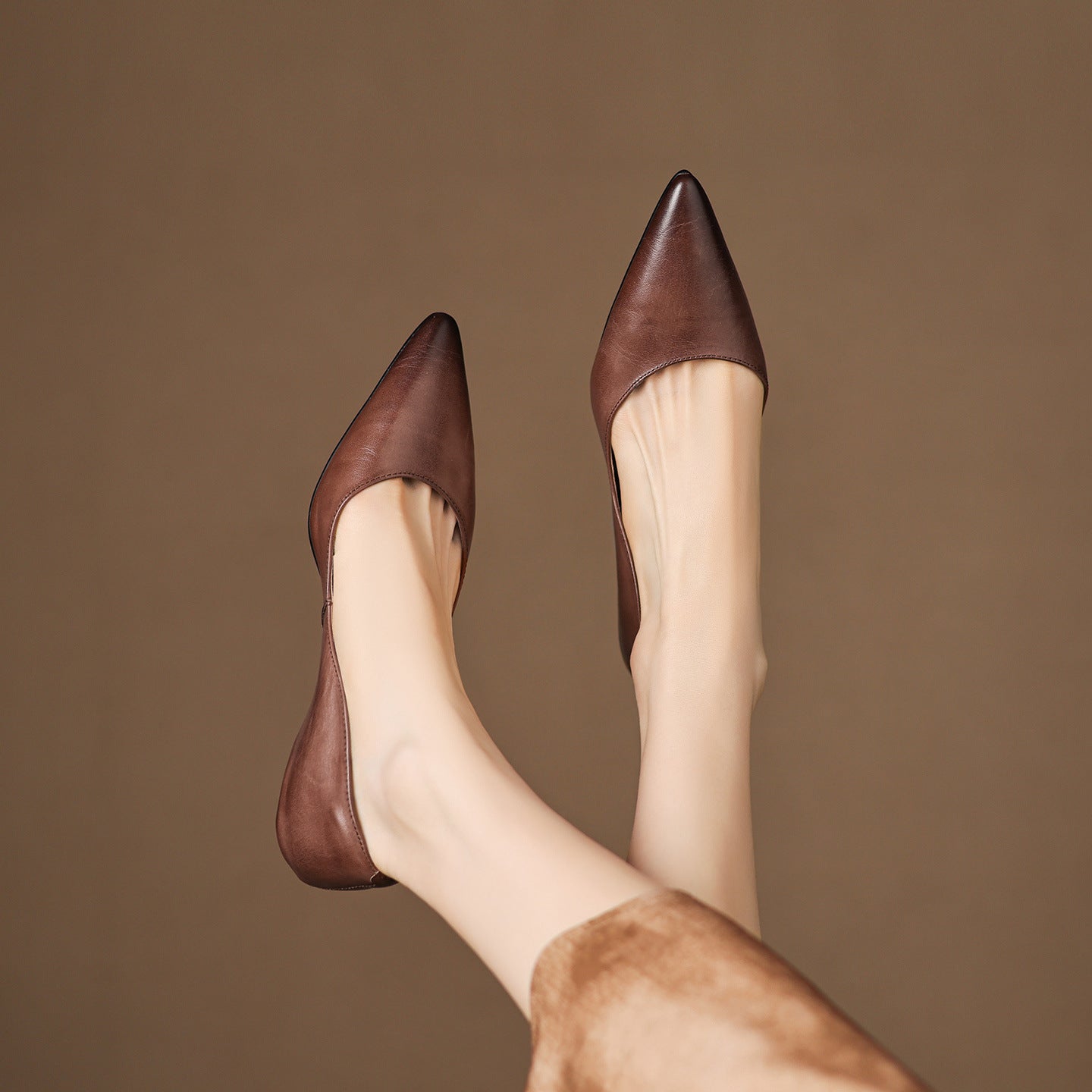 Arla Genuine Leather Ballerina Flats