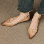 Arla Genuine Leather Ballerina Flats