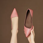 Orlisse Leather Kitten Heel Shoes