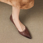 Arla Genuine Leather Ballerina Flats