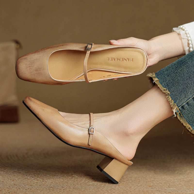 Meyra Leather Slippers