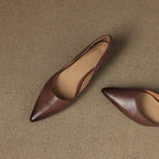 Arla Genuine Leather Ballerina Flats
