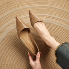 Ceyra Leather Kitten Heels