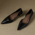 Orlisse Leather Kitten Heel Shoes
