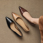 Arla Genuine Leather Ballerina Flats