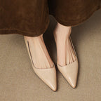 Orlisse Leather Kitten Heel Shoes