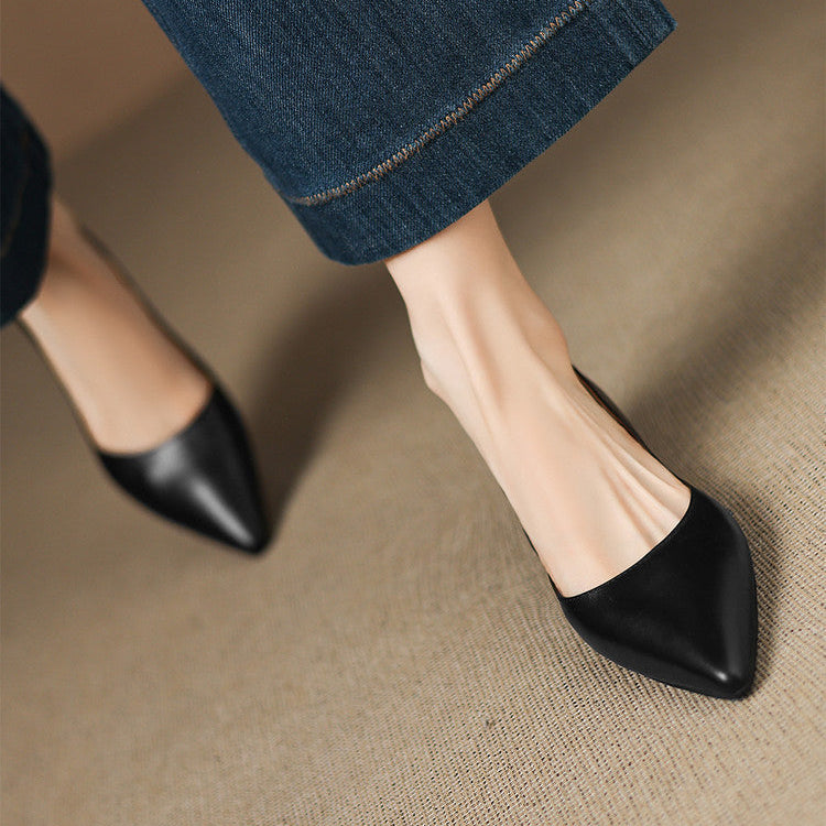 Arla Genuine Leather Ballerina Flats