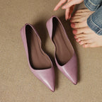 Orlisse Leather Kitten Heel Shoes