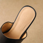 Virelle Curve Leder-Absatzmules