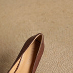 Elviera Quadratische Lederhochfrontschuhe
