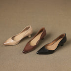 Calenne Leather Kitten Heels