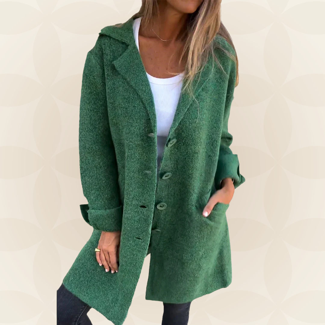 Sofia – Weiche Stoffjacke mit Knopfverschluss