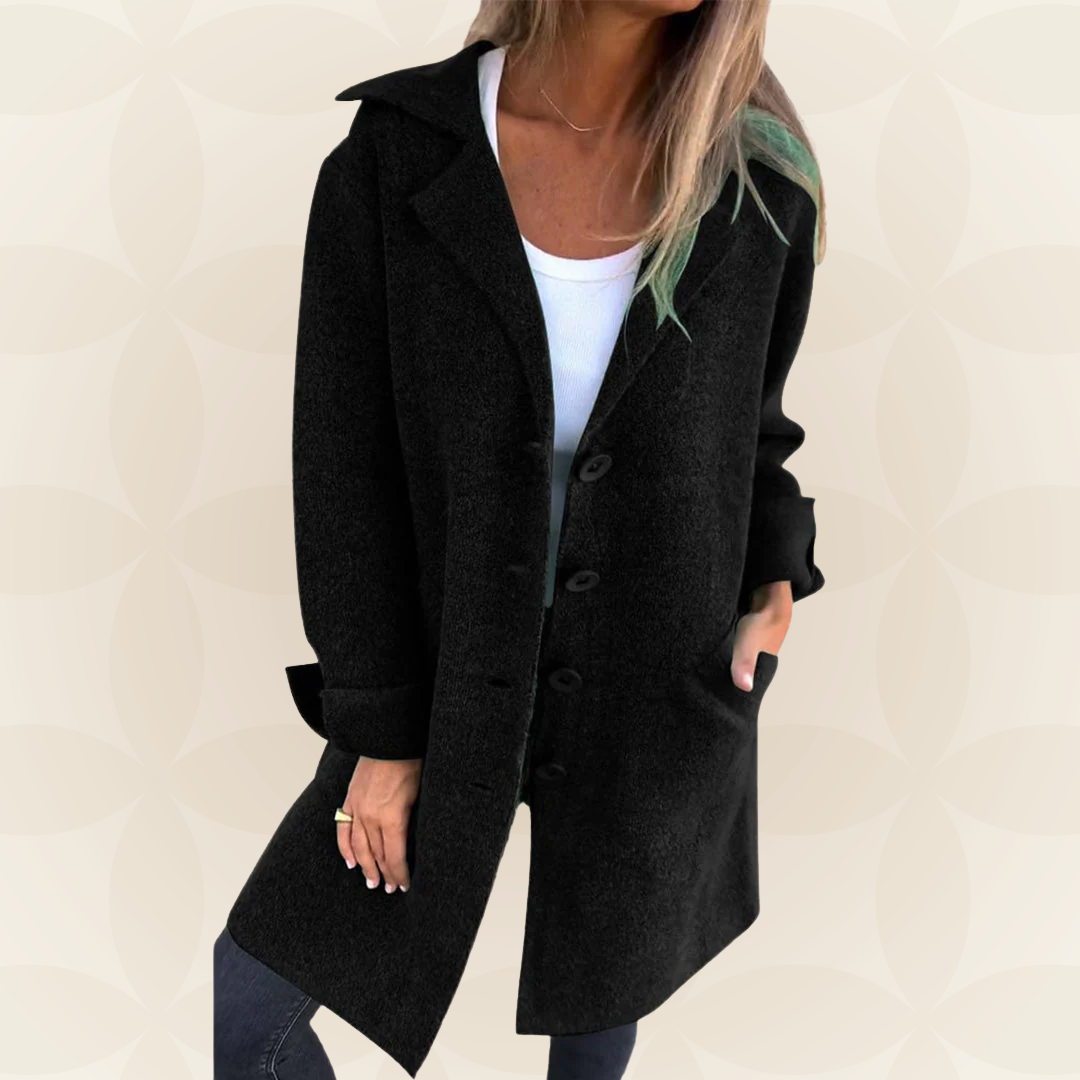Sofia – Weiche Stoffjacke mit Knopfverschluss