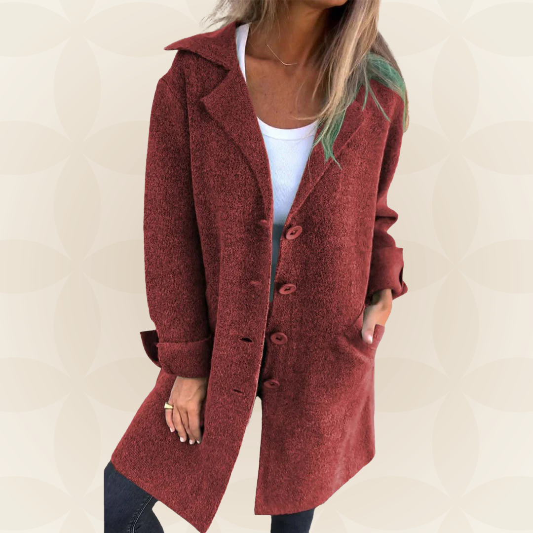 Sofia – Weiche Stoffjacke mit Knopfverschluss