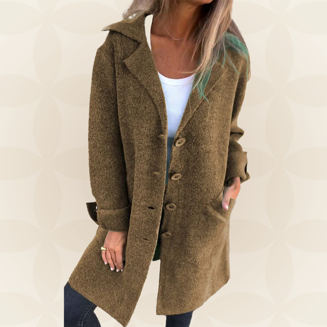 Sofia – Weiche Stoffjacke mit Knopfverschluss