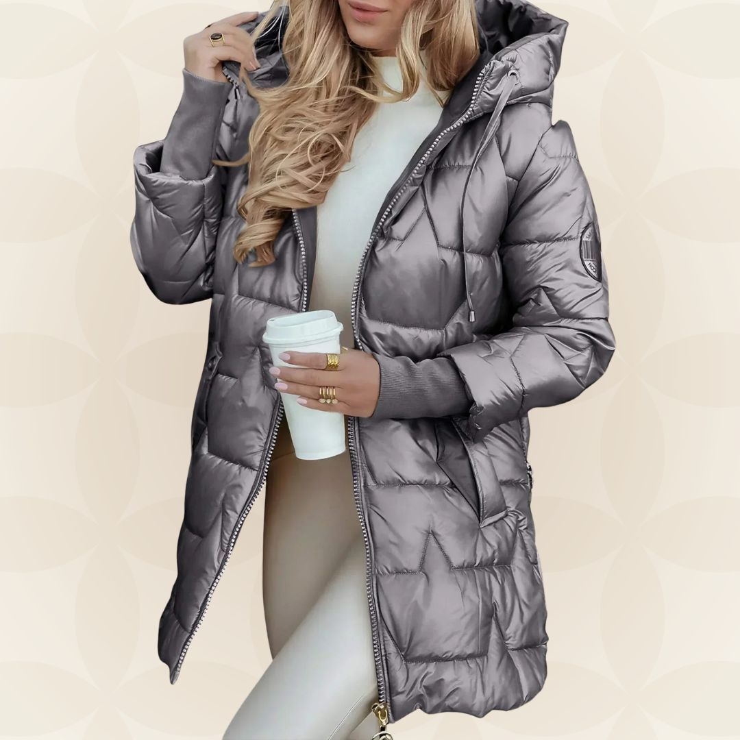 Noor – Funkelnde Winterjacke mit Kapuze