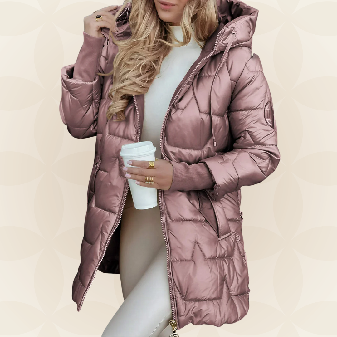Noor – Funkelnde Winterjacke mit Kapuze