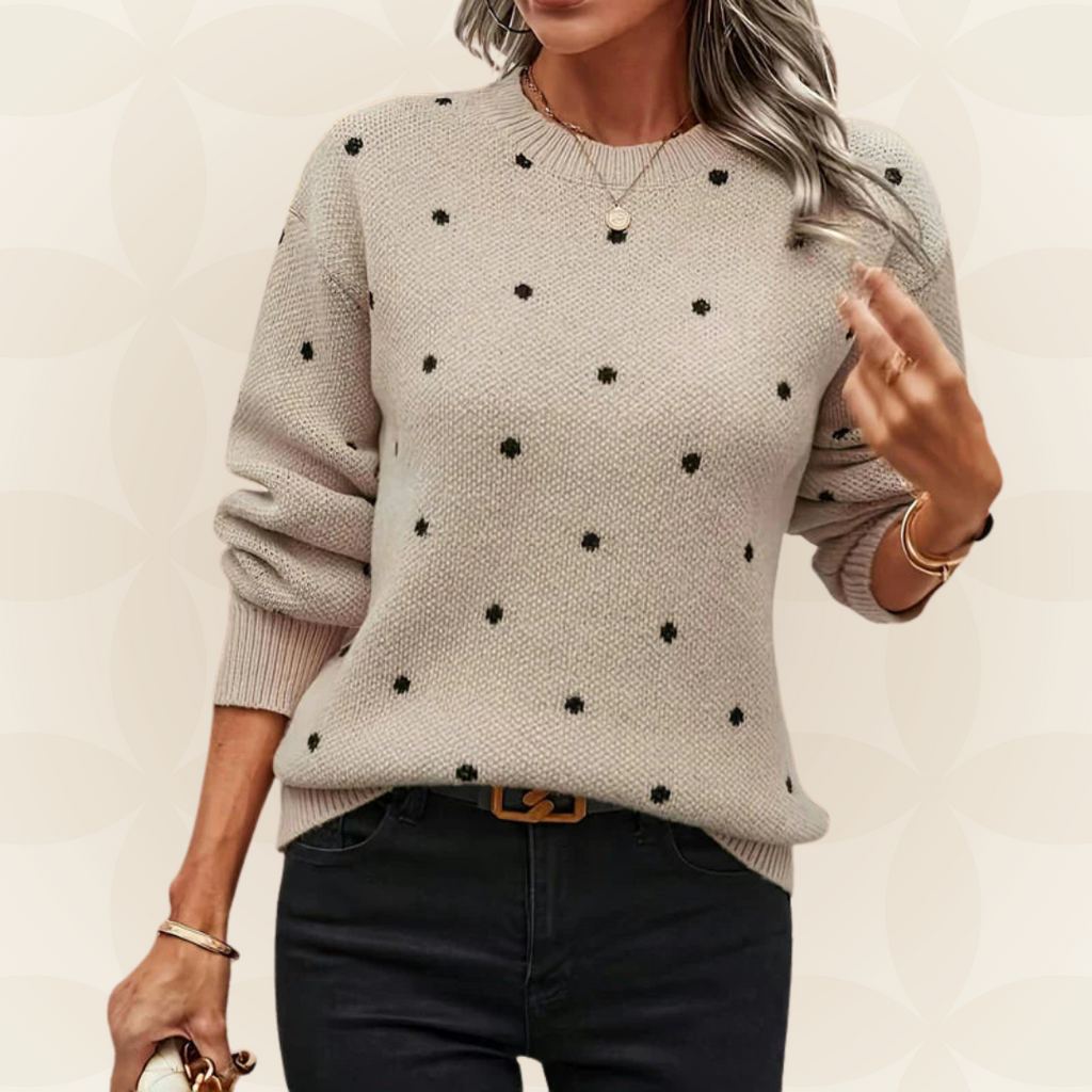 Angelique - Sanfter Pullover mit feinen Punktakzenten