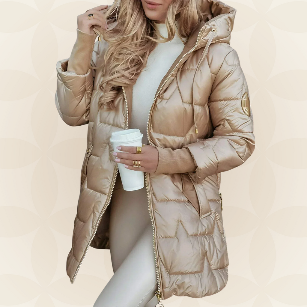 Noor – Funkelnde Winterjacke mit Kapuze
