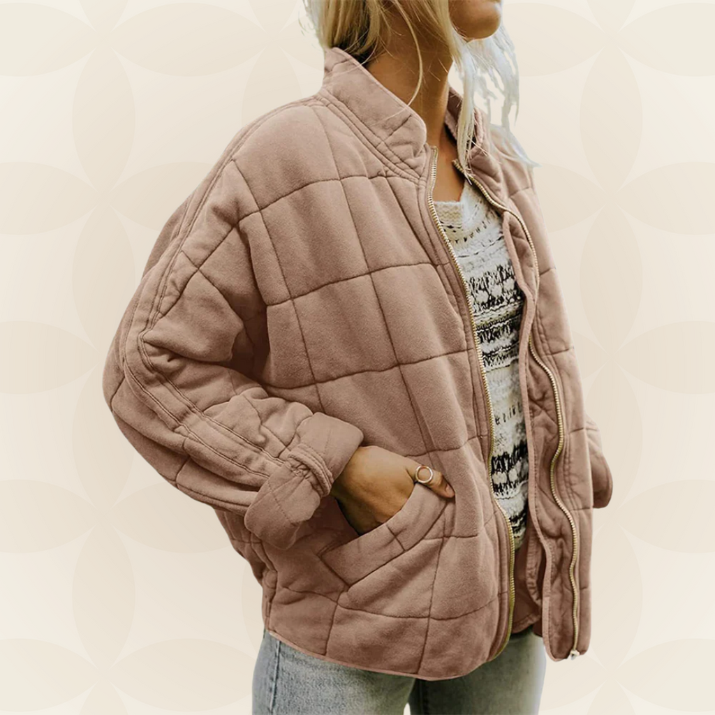 Celeste – Weiche gesteppte Jacke mit Zip-Verschluss