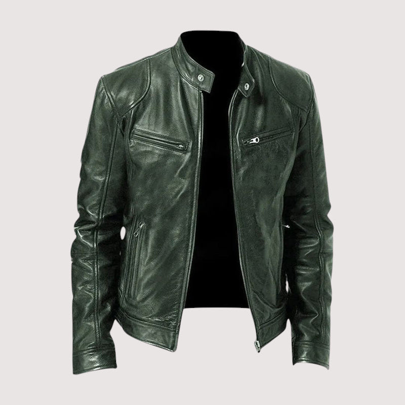Massimo – Klassische Bikerjacke aus veganem Leder