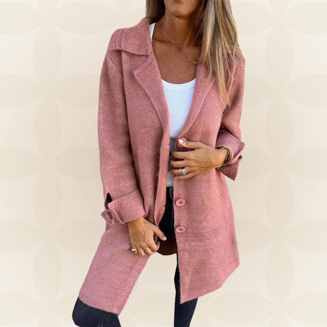 Sofia – Weiche Stoffjacke mit Knopfverschluss