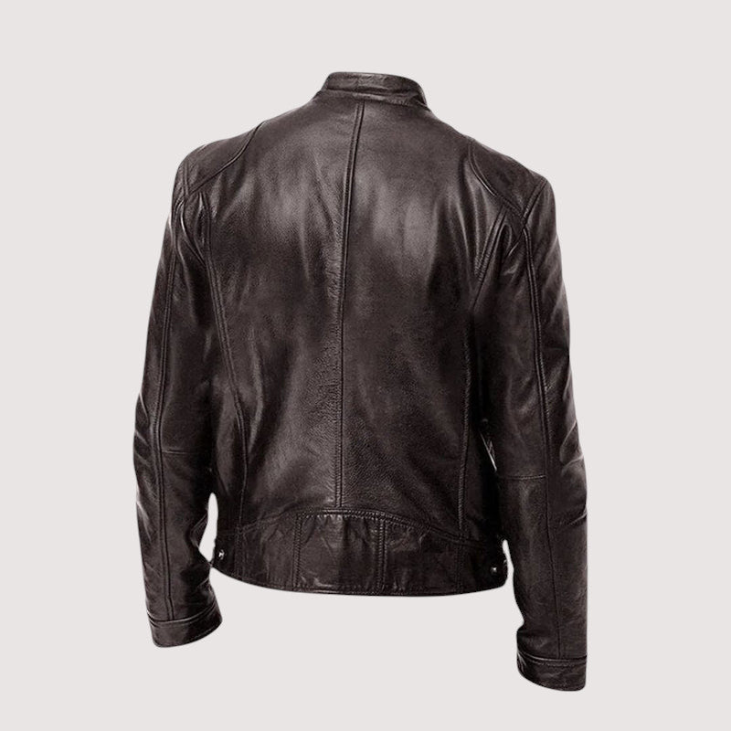 Massimo – Klassische Bikerjacke aus veganem Leder