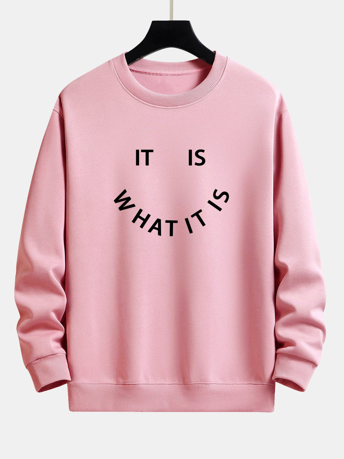 Entspannter Sweatshirt mit 'Het Is Wat Het Is'-Print