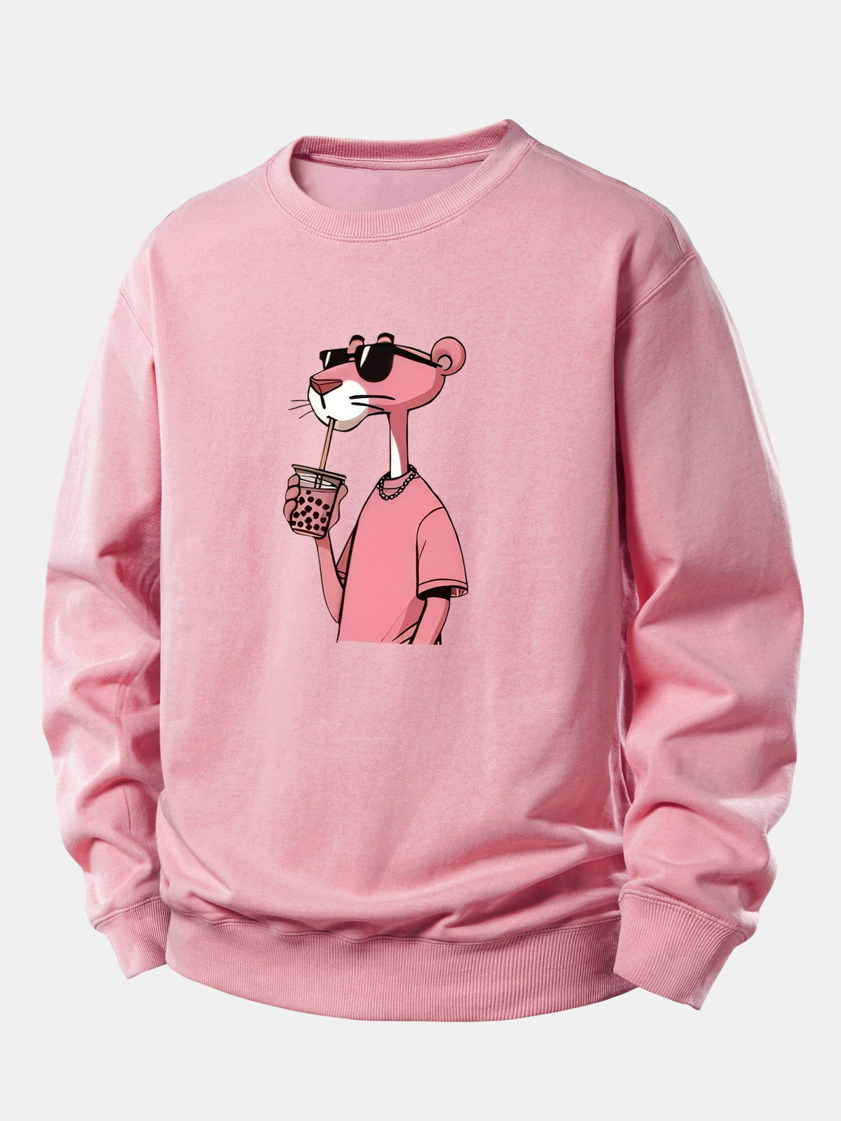 Bequemer Sweatshirt mit Pink Panther Motiv