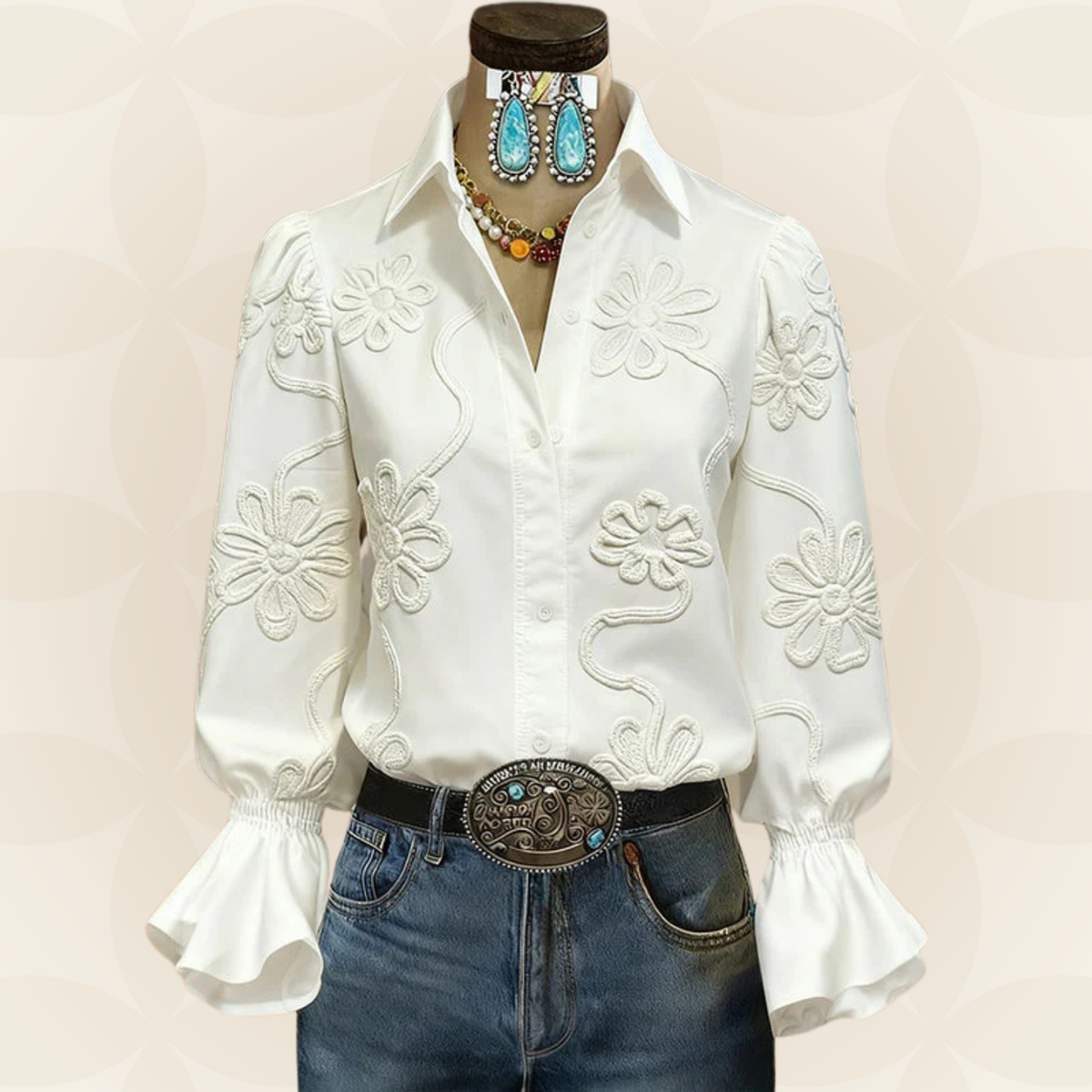 Marianne - Legere Bluse mit floralem Design