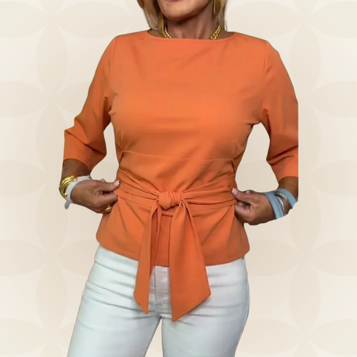 Nathalie - Elegantes Taillenshirt mit Schleifen (Kaufe 1, Erhalte 1 Gratis)
