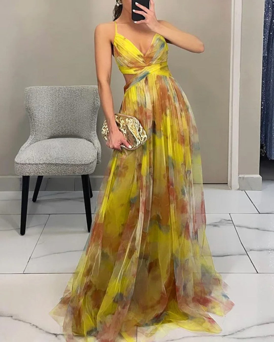 Giselle | Wunderschönes Maxi-Kleid mit Blumenmuster