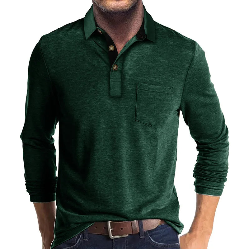 Jörg™ | Herren Langarmshirt in einfarbigem Design
