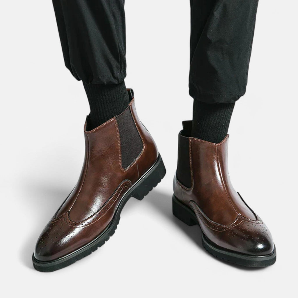 Marzio™ | Stilvolle Chelsea-Stiefel für Herren aus hochwertigem Kunstleder
