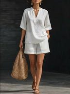 Melanie - Komfortables Sommer-Set mit Bluse und Shorts