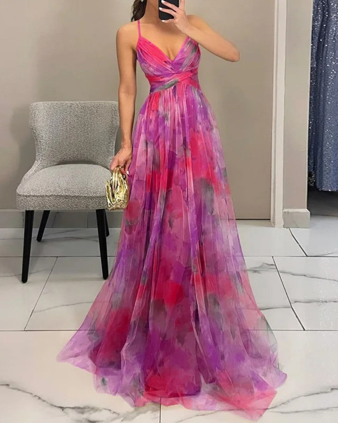 Giselle | Wunderschönes Maxi-Kleid mit Blumenmuster