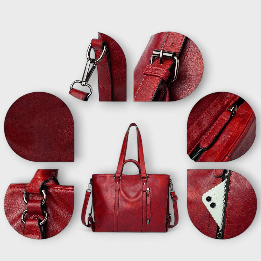Olivia - Geräumige Lederhandtasche